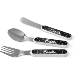 Black Eiffel Tower Kid's Flatware (Personalized)