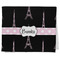 Black Eiffel Tower Kitchen Towel - Poly Cotton w/ Name or Text