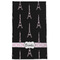 Black Eiffel Tower Kitchen Towel - Poly Cotton - Full Front