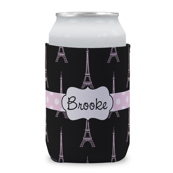 Black Eiffel Tower Can Sleeve