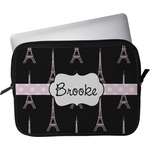 Black Eiffel Tower Laptop Sleeve / Case (Personalized)