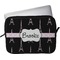 Black Eiffel Tower Laptop Sleeve / Case - 13" (Personalized)