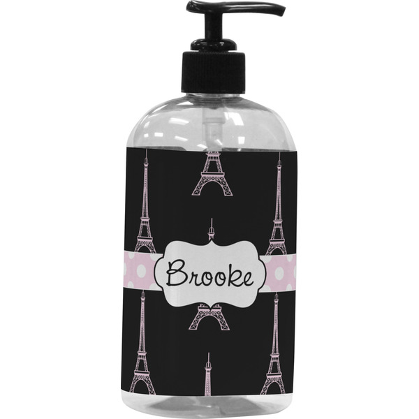 Custom Black Eiffel Tower Plastic Soap / Lotion Dispenser (Personalized)