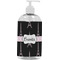 Black Eiffel Tower Plastic Soap / Lotion Dispenser (16 oz - Large - White) (Personalized)