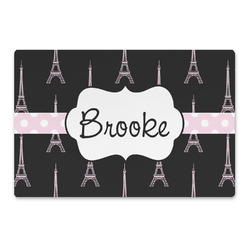 Black Eiffel Tower Large Rectangle Car Magnet (Personalized)
