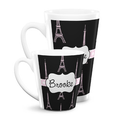 Black Eiffel Tower Latte Mug (Personalized)
