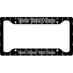 Black Eiffel Tower License Plate Frame (Personalized)