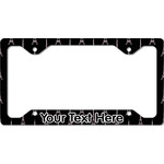 Black Eiffel Tower License Plate Frame - Style C (Personalized)