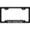 Black Eiffel Tower License Plate Frame - Style C (Personalized)