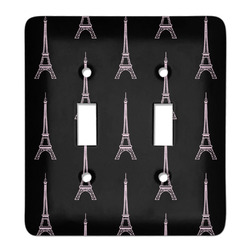 Black Eiffel Tower Light Switch Cover (2 Toggle Plate)