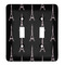 Black Eiffel Tower Light Switch Cover (2 Toggle Plate)