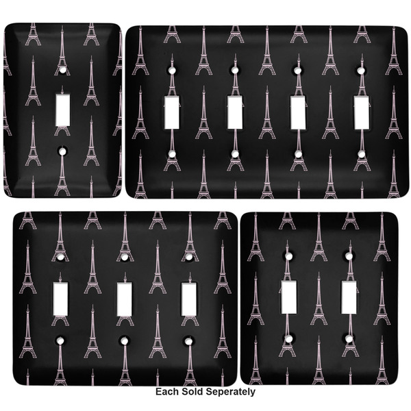 Black Eiffel Tower Light Switch Covers all sizes