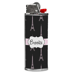 Black Eiffel Tower Case for BIC Lighters (Personalized)