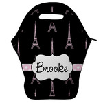 Black Eiffel Tower Lunch Bag w/ Name or Text