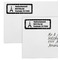 Black Eiffel Tower Mailing Labels - Double Stack Close Up