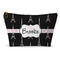 Black Eiffel Tower Makeup Bag - Small - 8.5"x4.5" (Personalized)