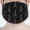 Black Eiffel Tower Mask - Pleated (new) Front View on Girl