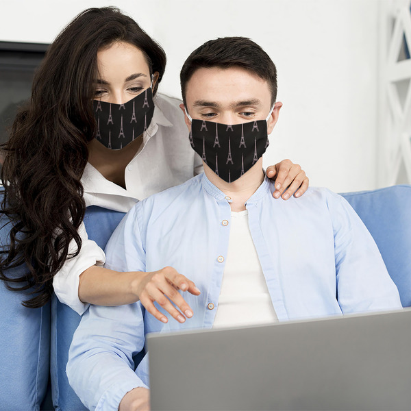 Black Eiffel Tower Mask1 Adult Lifestyle