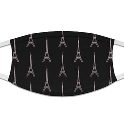 Black Eiffel Tower Cloth Face Mask (T-Shirt Fabric)