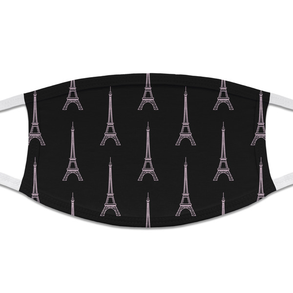 Custom Black Eiffel Tower Cloth Face Mask (T-Shirt Fabric)