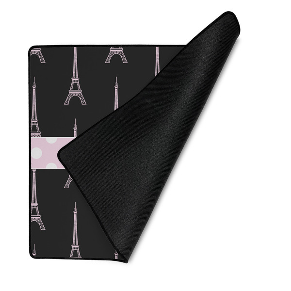 Black Eiffel Tower Medium Gaming Mats - FRONT W/FOLD