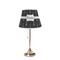 Black Eiffel Tower Poly Film Empire Lampshade - On Stand