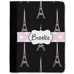 Black Eiffel Tower Notebook Padfolio w/ Name or Text