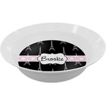 Black Eiffel Tower Melamine Bowl (Personalized)
