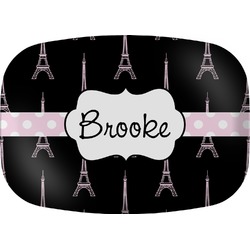 Black Eiffel Tower Melamine Platter (Personalized)