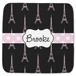 Black Eiffel Tower Memory Foam Bath Mat - 48"x48" (Personalized)