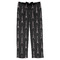 Black Eiffel Tower Mens Pajama Pants - S