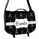 Black Eiffel Tower Messenger Bag (Personalized)