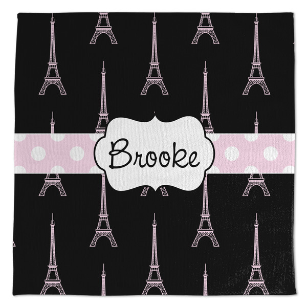 Black Eiffel Tower Microfiber Dish Rag - APPROVAL