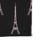 Black Eiffel Tower Microfiber Dish Rag - DETAIL