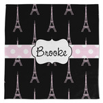 Black Eiffel Tower Microfiber Dish Towel (Personalized)