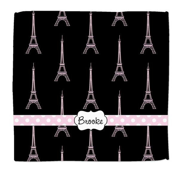 Custom Black Eiffel Tower Microfiber Dish Rag (Personalized)