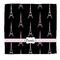Black Eiffel Tower Microfiber Dish Rag (Personalized)