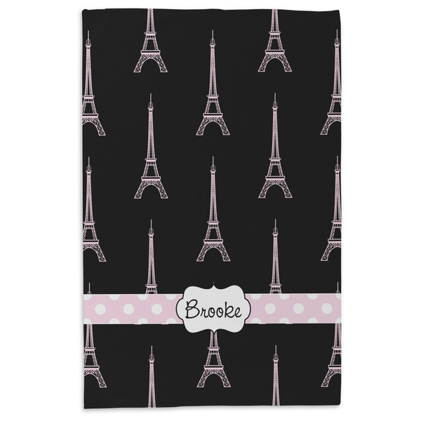 Black Eiffel Tower Microfiber Dish Towel - APPROVAL