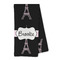 Black Eiffel Tower Kitchen Towel - Microfiber (Personalized)