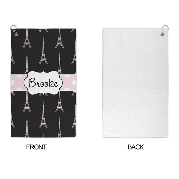 Black Eiffel Tower Microfiber Golf Towels - APPROVAL