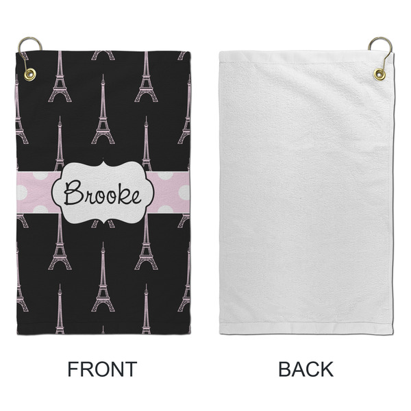 Black Eiffel Tower Microfiber Golf Towels - Small - APPROVAL