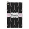 Black Eiffel Tower Microfiber Golf Towel - Small (Personalized)