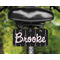 Black Eiffel Tower Mini License Plate on Bicycle - LIFESTYLE Two holes