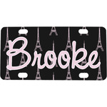 Black Eiffel Tower Mini/Bicycle License Plate (Personalized)