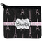 Black Eiffel Tower Rectangular Coin Purse (Personalized)