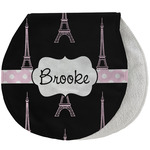 Black Eiffel Tower Burp Pad - Velour w/ Name or Text