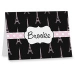 Black Eiffel Tower Note cards (Personalized)