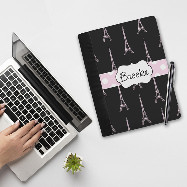 Black Eiffel Tower Notebook Padfolio - LIFESTYLE (large)