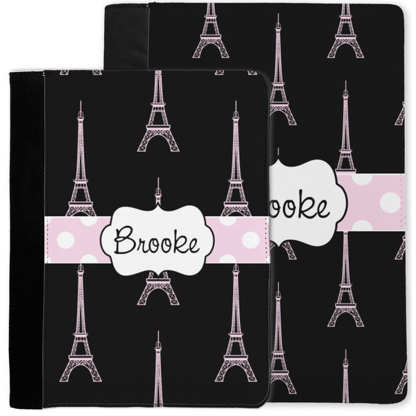 Black Eiffel Tower Notebook Padfolio - MAIN