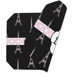 Black Eiffel Tower Dining Table Mat - Octagon (Double-Sided) w/ Name or Text